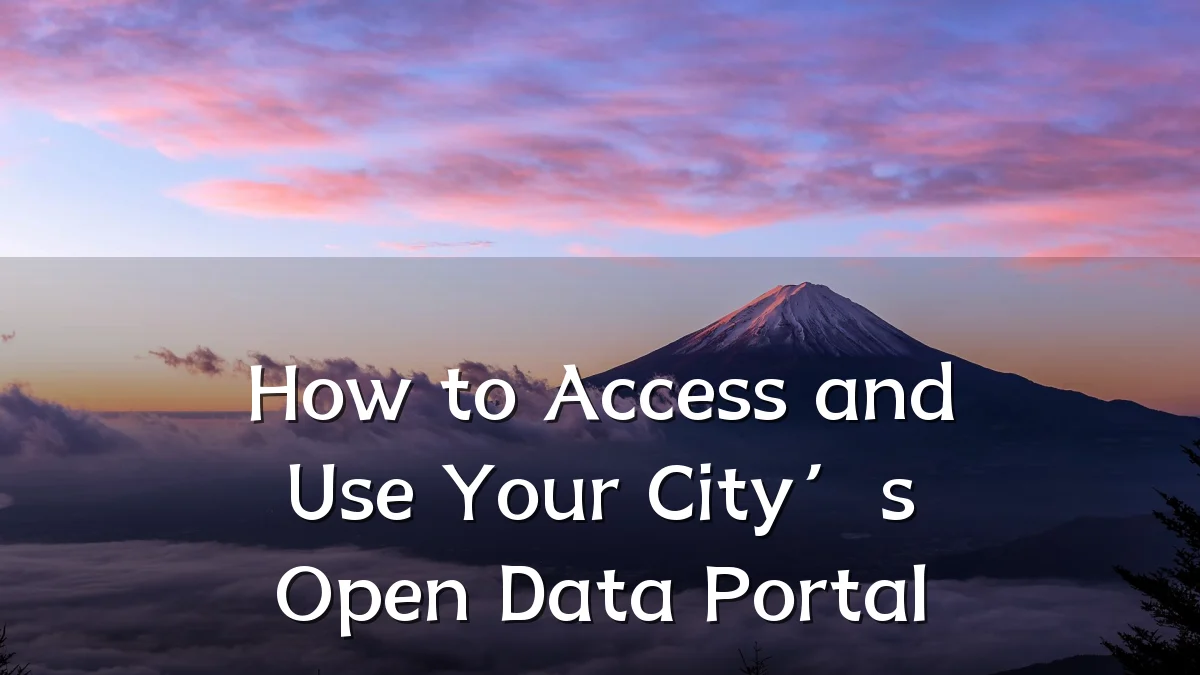 How to Access and Use Your City’s Open Data Portal