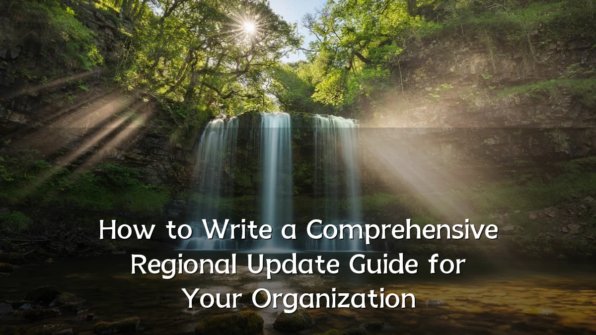How to Write a Comprehensive Regional Update Guide for Your Organization