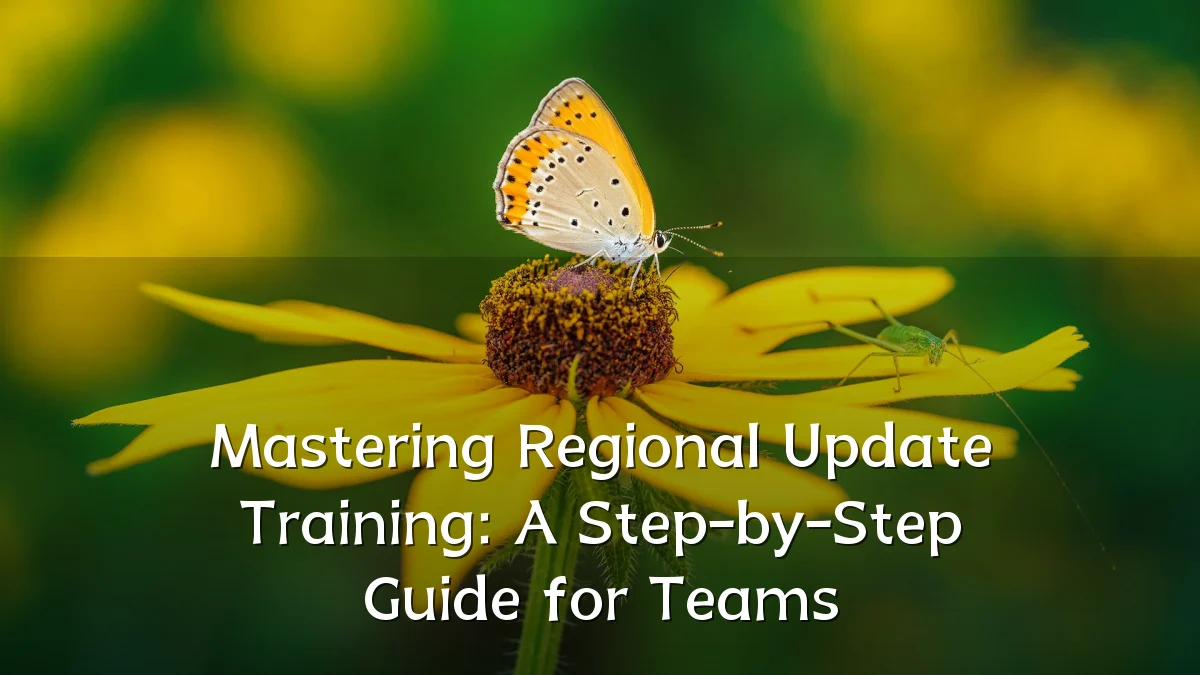 Mastering Regional Update Training: A Step-by-Step Guide for Teams