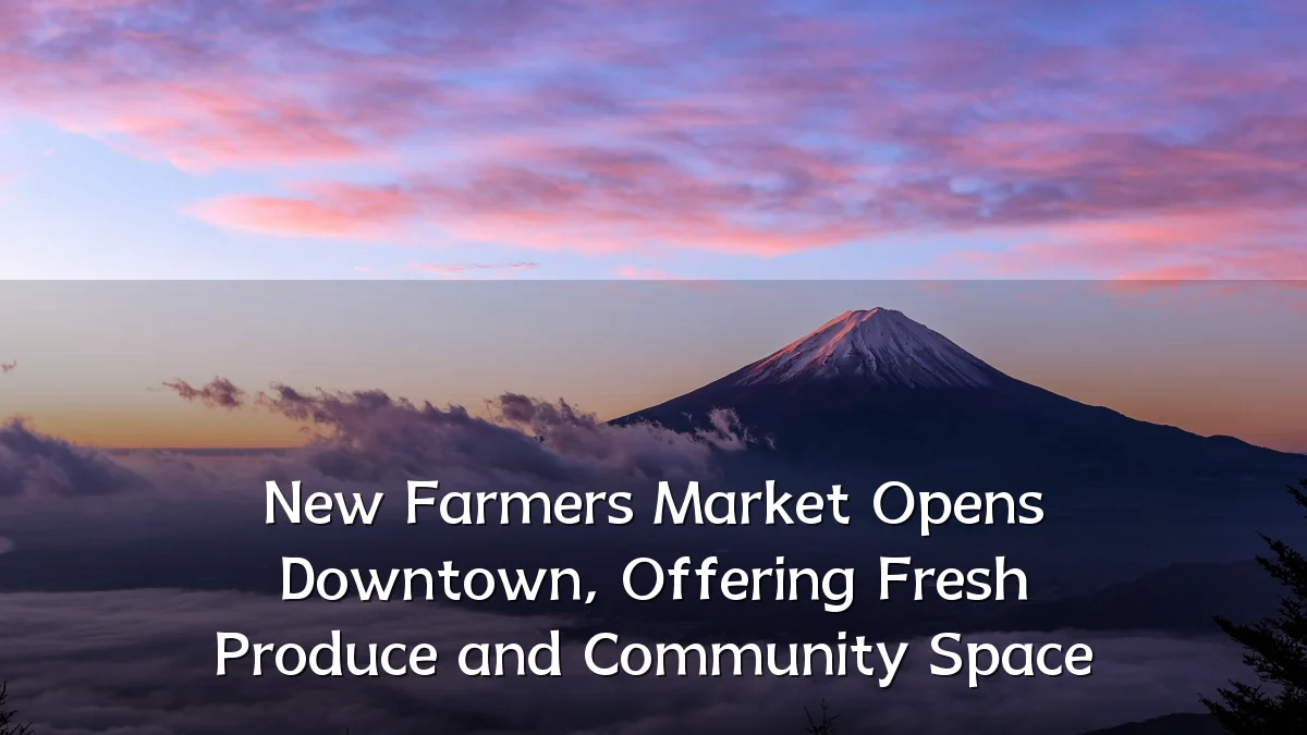 New Farmers Market Opens Downtown, Offering Fresh Produce and Community Space