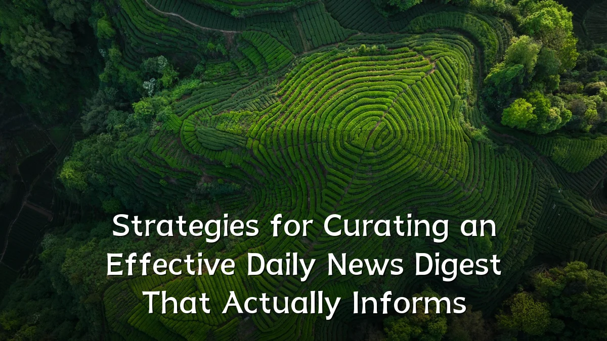 Strategies for Curating an Effective Daily News Digest That Actually Informs