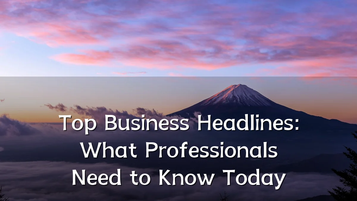 Top Business Headlines: What Professionals Need to Know Today
