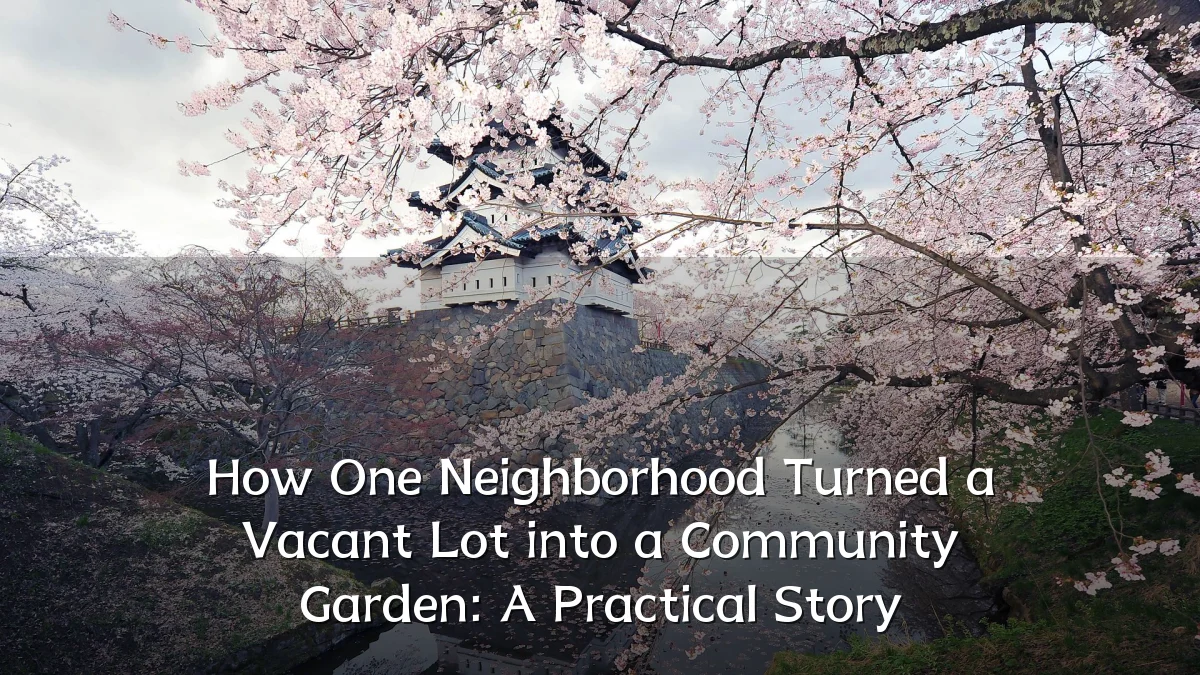 How One Neighborhood Turned a Vacant Lot into a Community Garden: A Practical Story