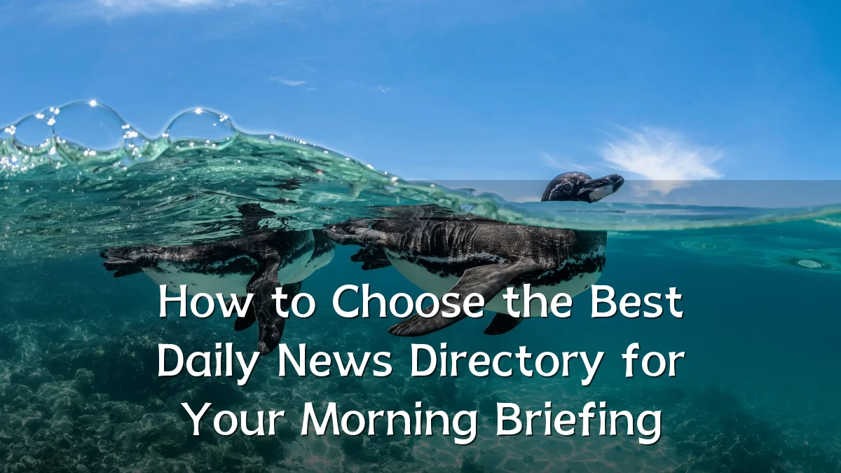 How to Choose the Best Daily News Directory for Your Morning Briefing