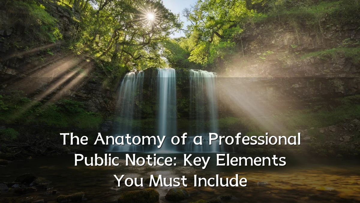 The Anatomy of a Professional Public Notice: Key Elements You Must Include